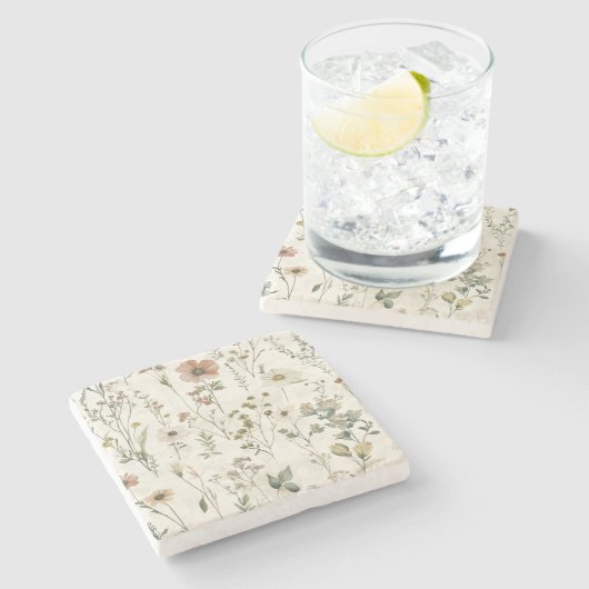 素朴フローラ ストーンコースター (横)