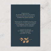 素朴フローラ&ネイビーウェディングレセプション エンクロージャーカード (裏面)