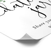 素朴フローラ |ネイビー・ブルゴーニュ・マルサラ日付ジャー ポスター (角)