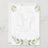 素朴フローラ&ミニマリストエレガントウェディング招待状 招待状 (裏面)