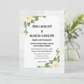 素朴フローラ&ミニマル結婚式招待状 招待状 (スタンド正面)