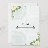 素朴フローラ&ミニマル結婚式招待状 招待状 (裏面)