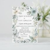 素朴フローラ&ミニマル結婚式RSVPカード 出欠カード (スタンド正面)