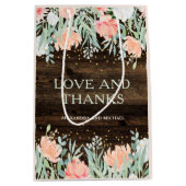 素朴フローラ |水色結婚の ミディアムペーパーバッグ (正面)