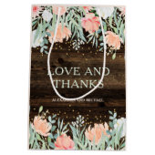 素朴フローラ |水色結婚の ミディアムペーパーバッグ (裏面)