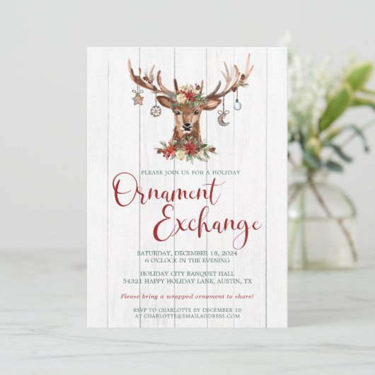 素朴フローラ〔雄ジカの〕枝角クリスマス装飾品取引所 シーズンカード (スタンド正面)