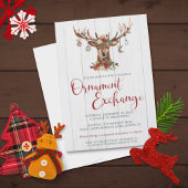 素朴フローラ〔雄ジカの〕枝角クリスマス装飾品取引所 シーズンカード