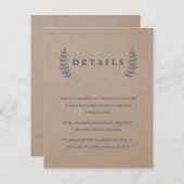 素朴フローラ | Kraftフェイクの結婚詳細カード エンクロージャーカード (正面/裏面)