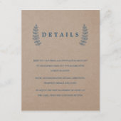 素朴フローラ | Kraftフェイクの結婚詳細カード エンクロージャーカード (正面)