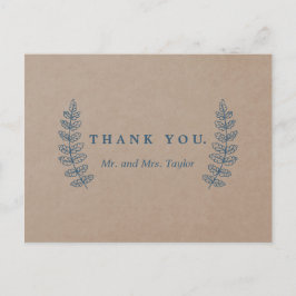 素朴フローラ | Kraft フェイクありがとうポストカード ポストカード