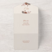 素朴フローラQRコード秋秋の結婚式 オールインワン招待状 (外側)