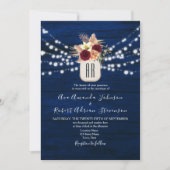 素朴フローラQRコード結婚式の招待 招待状 (正面)