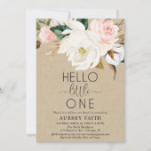 素朴フローラsipと参照ベビーガール,マグノリア 招待状 (正面)