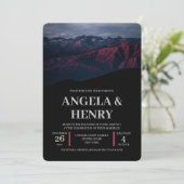 素朴ブモダンラウン山結婚景 招待状 (スタンド正面)