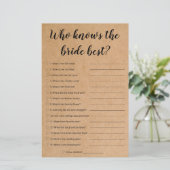 素朴ブライダルゲーム – 花嫁を知っている最高の人 (スタンド正面)