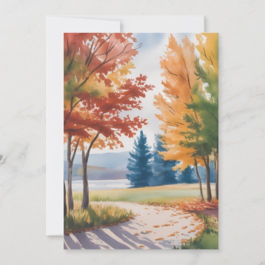 素朴ブライダルシャワーの離れ変更 招待状 (裏面)