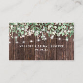 素朴ブライダルシャワーギフト登録証 エンクロージャーカード (裏面)