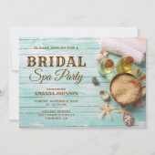 素朴ブライダルシャワーミントスパパーティの招待状 招待状 (正面)