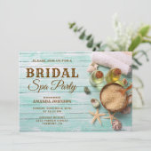 素朴ブライダルシャワーミントスパパーティの招待状 招待状 (スタンド正面)