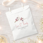 素朴ブライダルシャワー優先バッグ フェイバーバッグ (クリップ留めされた状態)