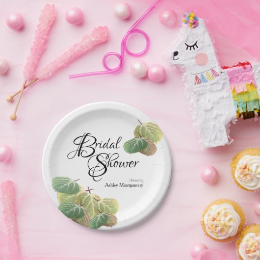 素朴ブライダルシャワー秋葉《植物》アスペン ペーパープレート (パーティー)