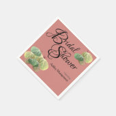 素朴ブライダルシャワー秋《植物》アスペン葉オレンジ スタンダードカクテルナプキン (角)