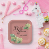 素朴ブライダルシャワー秋《植物》アスペン葉オレンジ ペーパープレート (パーティー)