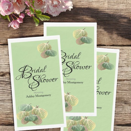 素朴ブライダルシャワー秋《植物》アスペン葉グリーン