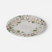 素朴ブライダルシャワー赤面バラリースフローラ ペーパープレート (アングル)