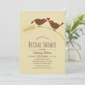 素朴ブライダルシャワー|カントリーラブバードテンプレート 招待状 (スタンド正面)