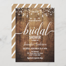 素朴ブライダルシャワー 招待状