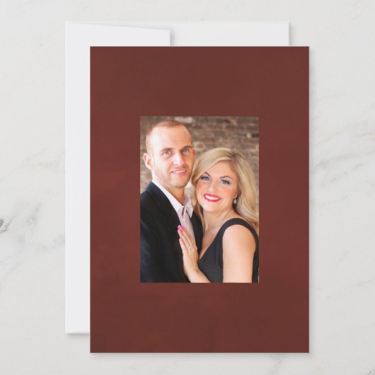 素朴ブルゴーニュとピンクの水彩フローラ結婚 セーブザデート (裏面)