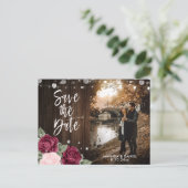 素朴ブルゴーニュと赤面フローラ結婚の写真 案内ポストカード (スタンド正面)