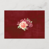 素朴ブルゴーニュフローラウォーター結婚カラー エンクロージャーカード (裏面)