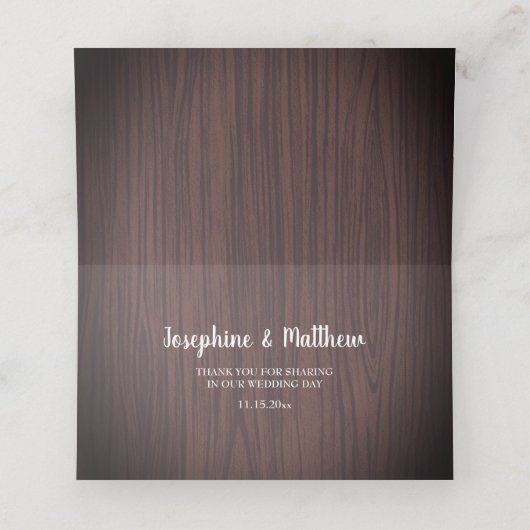 素朴ブルゴーニュフローラウォーター結婚カラー プレイスカード (内部開封)