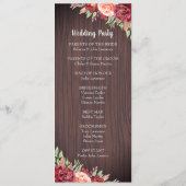 素朴ブルゴーニュフローラウォーター結婚カラー プログラム (裏面)