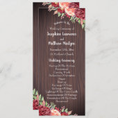 素朴ブルゴーニュフローラウォーター結婚カラー プログラム (正面/裏面)