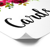 素朴ブルゴーニュフローラ水結婚色の徴候 ポスター (角)