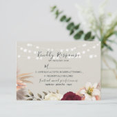 素朴ブルゴーニュフローラ結婚ズ 出欠カード (スタンド正面)