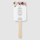 素朴ブルゴーニュ水彩の花と金ゴールド ハンドファン (裏面)