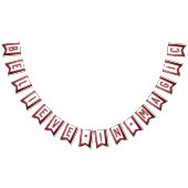 素朴ブルゴーニュ水彩タイポグラフィ信じ バンティングフラッグ (全)