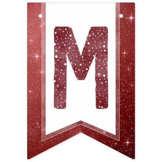 素朴ブルゴーニュ水彩タイポグラフィ信じ バンティングフラッグ (第12の旗)