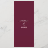 素朴ブルゴーニュ海軍フローラボ結婚タニック メニュー (裏面)