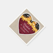 素朴ブルゴーニュ結婚ーの スタンダードカクテルナプキン (角)