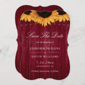 素朴ブルゴーニュ結婚ーの セーブザデート (正面/裏面)