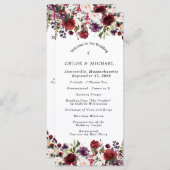 素朴ブルゴーニュ赤フローラ結婚ズ プログラム (正面/裏面)