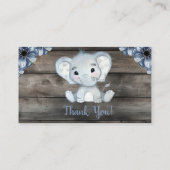 素朴ブルーエレファント図書依頼カードチケット エンクロージャーカード (裏面)