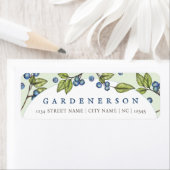 素朴ブルーベリー水彩ラベル ラベル (インサイチュ)