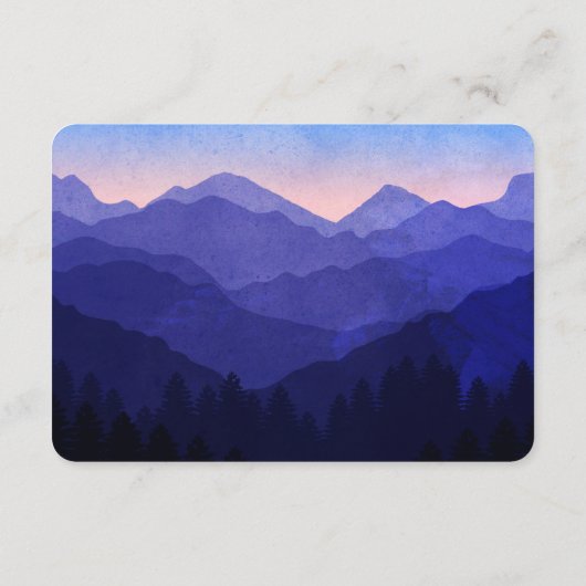 素朴ブルーマウン結婚ズの宿泊施設 エンクロージャーカード (裏面)