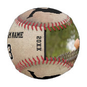 素朴プレイヤーのシルエット名写真 野球ボール (正面)